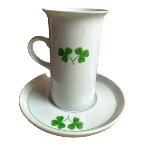 Feeney Other - The Toscany Collection By Feeney Japan White Irish Clover Cup & Saucer Set of 4